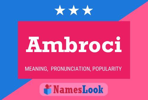 Póster del nombre Ambroci