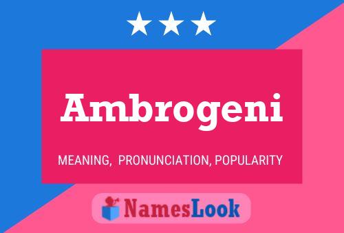 Póster del nombre Ambrogeni