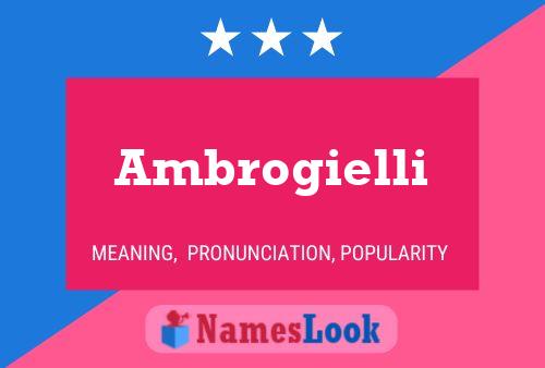 Póster del nombre Ambrogielli