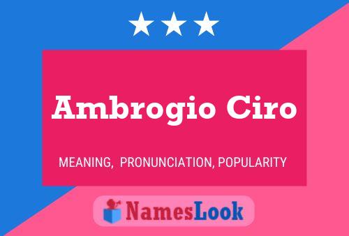 Póster del nombre Ambrogio Ciro