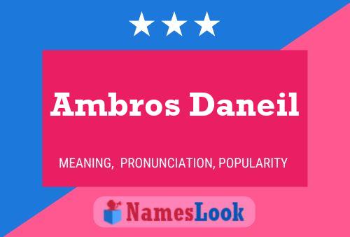 Póster del nombre Ambros Daneil