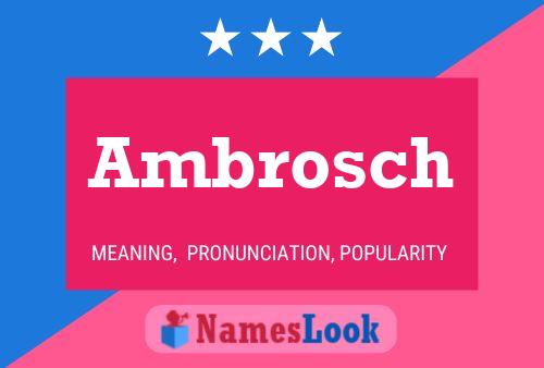 Póster del nombre Ambrosch