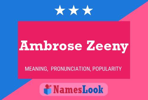 Póster del nombre Ambrose Zeeny