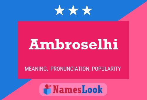 Póster del nombre Ambroselhi