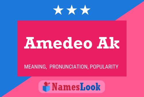 Póster del nombre Amedeo Ak