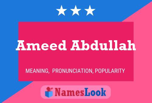 Póster del nombre Ameed Abdullah