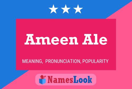 Póster del nombre Ameen Ale