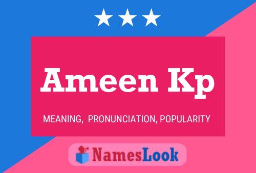 Póster del nombre Ameen Kp