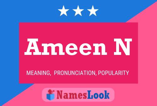 Póster del nombre Ameen N