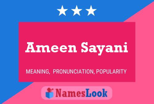 Póster del nombre Ameen Sayani