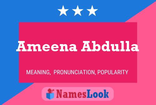 Póster del nombre Ameena Abdulla