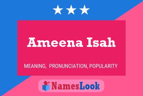 Póster del nombre Ameena Isah