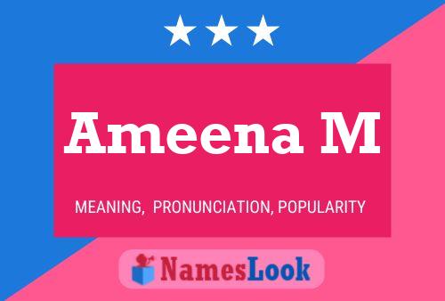 Póster del nombre Ameena M