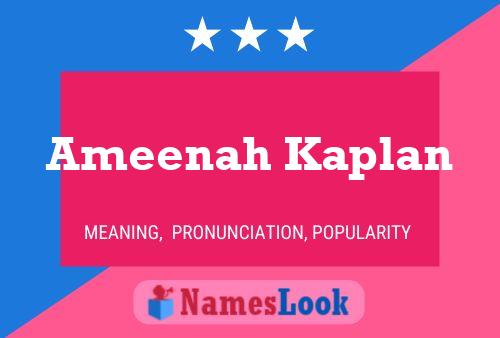 Póster del nombre Ameenah Kaplan