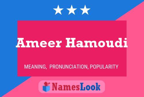 Póster del nombre Ameer Hamoudi