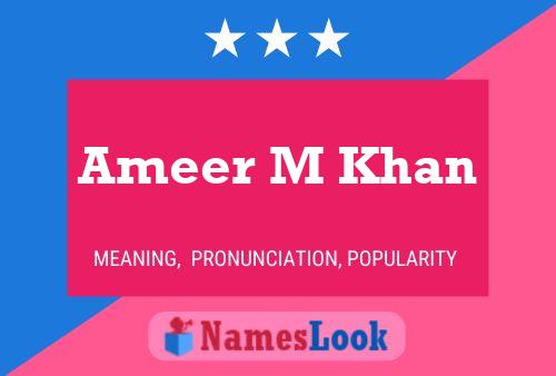 Póster del nombre Ameer M Khan