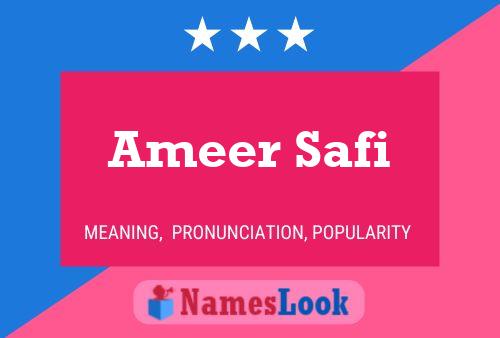 Póster del nombre Ameer Safi