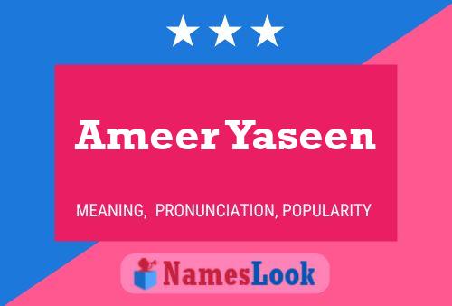 Póster del nombre Ameer Yaseen