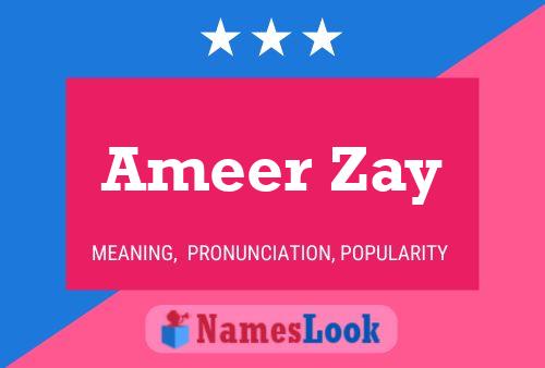 Póster del nombre Ameer Zay