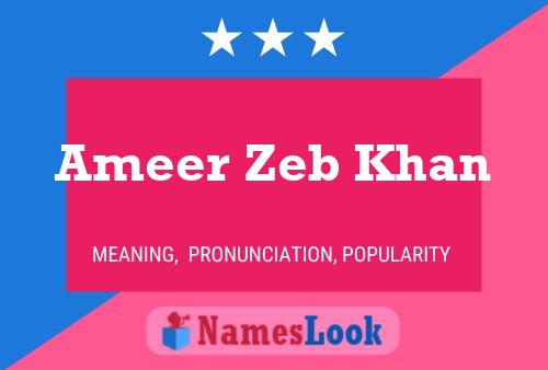 Póster del nombre Ameer Zeb Khan