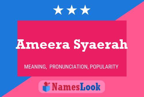 Póster del nombre Ameera Syaerah