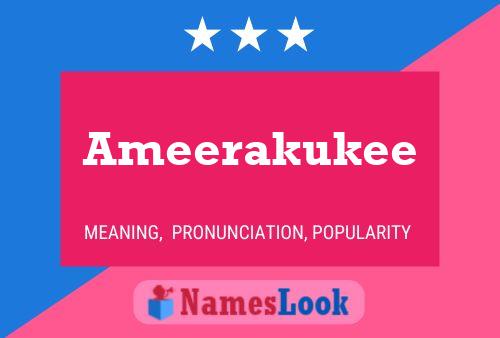 Póster del nombre Ameerakukee