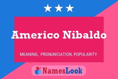 Póster del nombre Americo Nibaldo