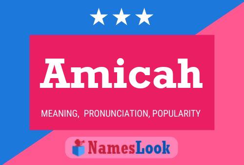 Póster del nombre Amicah