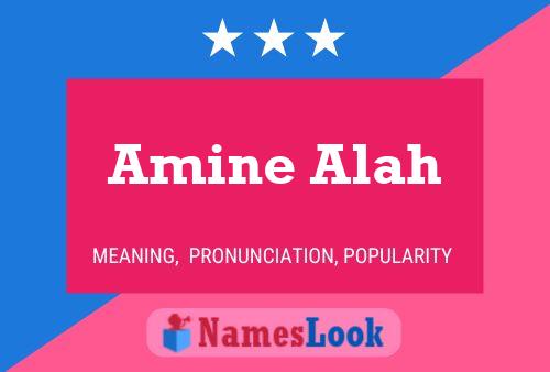 Póster del nombre Amine Alah