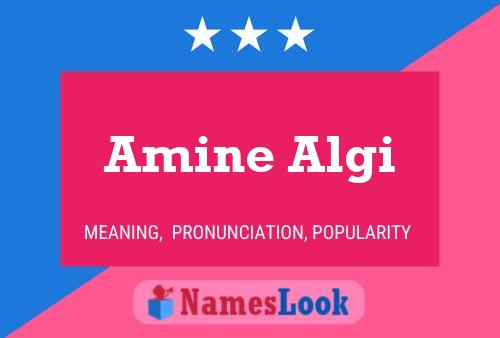 Póster del nombre Amine Algi