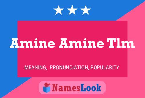 Póster del nombre Amine Amine Tlm