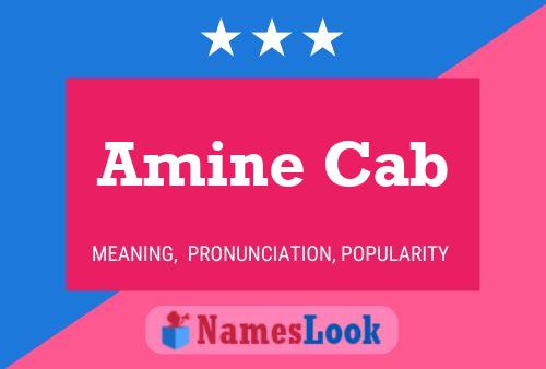 Póster del nombre Amine Cab