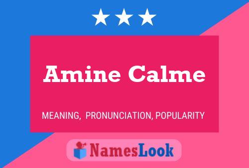 Póster del nombre Amine Calme