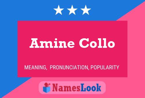 Póster del nombre Amine Collo