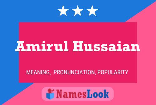 Póster del nombre Amirul Hussaian