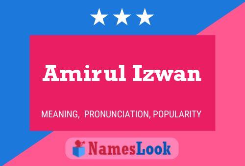 Póster del nombre Amirul Izwan