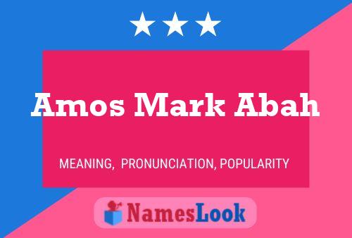 Póster del nombre Amos Mark Abah