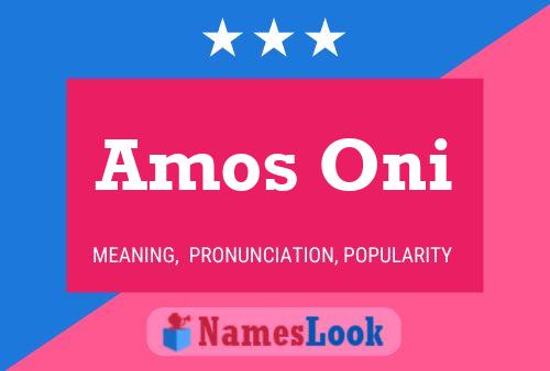 Póster del nombre Amos Oni