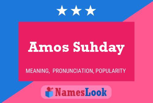 Póster del nombre Amos Suhday