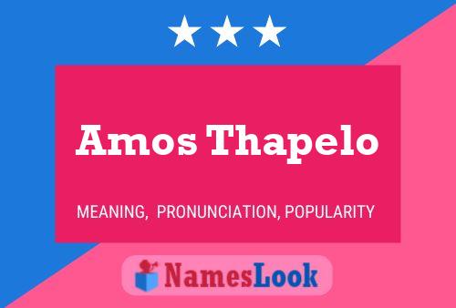 Póster del nombre Amos Thapelo