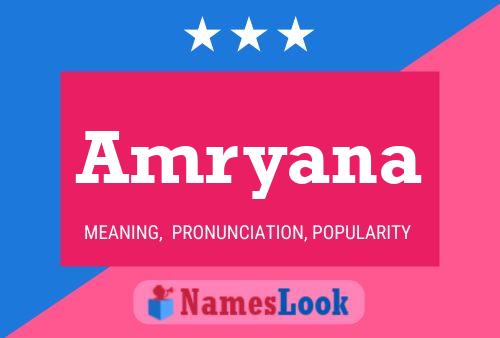 Póster del nombre Amryana