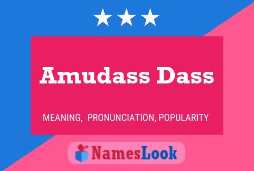 Póster del nombre Amudass Dass