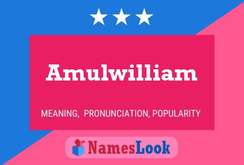 Póster del nombre Amulwilliam