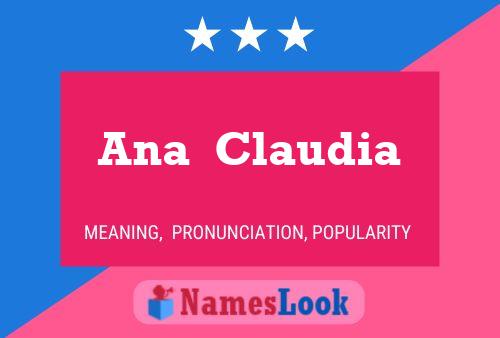 Póster del nombre Ana  Claudia