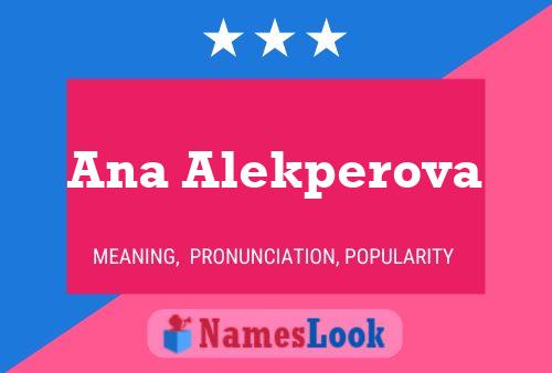 Póster del nombre Ana Alekperova