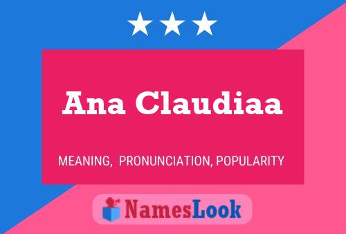 Póster del nombre Ana Claudiaa