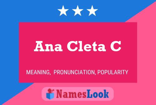 Póster del nombre Ana Cleta C