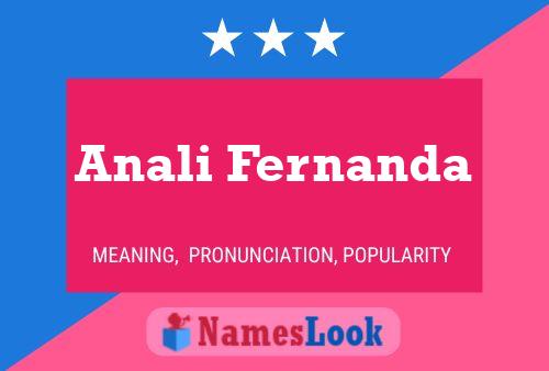 Póster del nombre Anali Fernanda