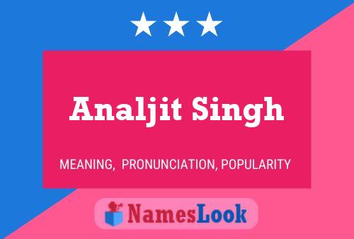 Póster del nombre Analjit Singh