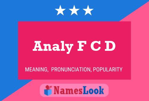 Póster del nombre Analy F C D